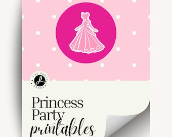 Princess Birthday Party Printables INSTANT DOWNLOAD