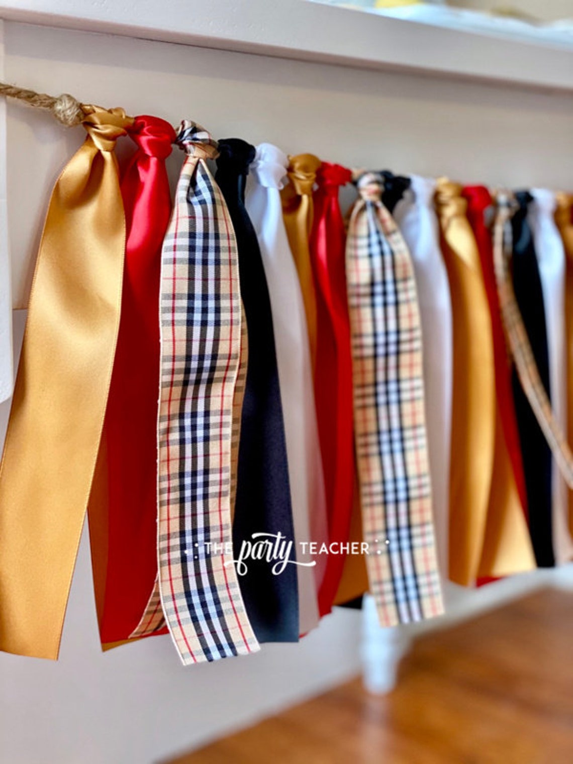 Burberry Ribbon Bunting Burberry Garland Red Plaid Bunting Etsy