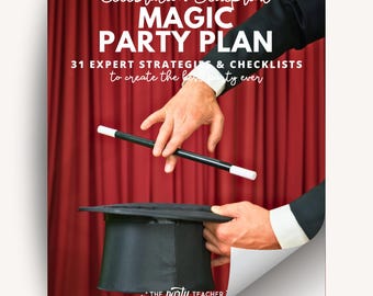 Magic Party Plan eBook DIY Birthday Guide for Kids with Activities Games Decor Menu Ideas Magic Show Celebration Planner
