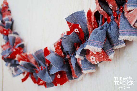 Bandana Fabric Bunting, Bandana Fabric Garland, Bandana Garland, Bandana Bunting, Bandana Banner, Cowboy Party, Farm Party, Denim Garland Il_570xn