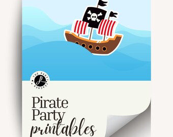 Pirate Birthday Party Printables INSTANT DOWNLOAD