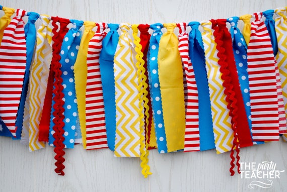 Circus Fabric Bunting, Circus Fabric Garland, Circus Bunting, Circus Garland, Circus Party, Carnival Party, Circus Banner, Carnival Banner Il_570xn
