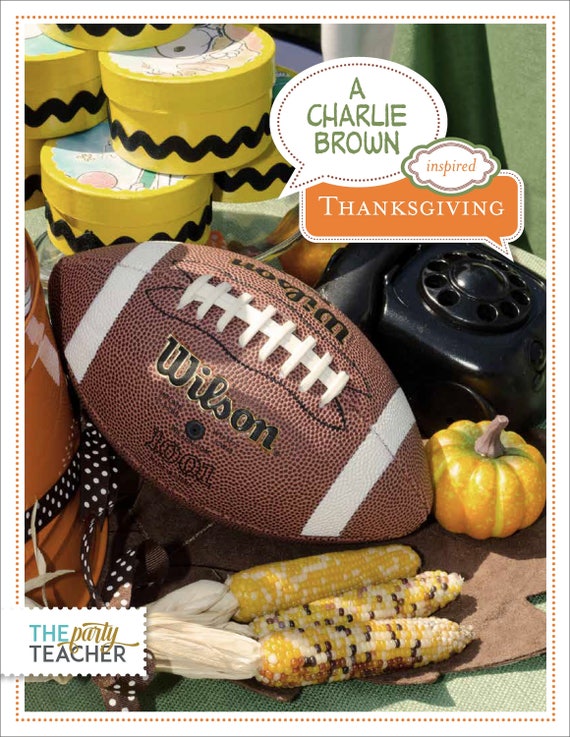 Charlie Brown Thanksgiving Party Plan - Charlie Brown Party Plan - Peanuts Party Plan - Snoopy Party Plan - Party Plan - Thanksgiving Party Il_570xn