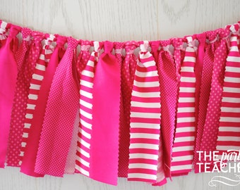 Hot Pink Pale Pink Party Decor Various Sizes Details about / Fabric Bunting Shades of Pinks