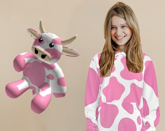 Pink Avatar Cow Hoodie - Gamer Gifts - The best gift for a Gamer Enthusiast - Express your 'skin'