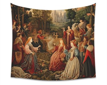 Renaissance Tapestry -Renaissance Wall Art -Renaissance Wall Hanging -Medieval Wall Hanging -Great Works of Art Piece -Biblical Scene