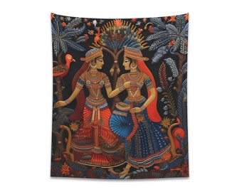 Indian Tapestry -Hinduism Wall Art -Indian Wall Hanging -Indian Decor -Indian Room Decor -Hindu Art -Sacred Indian Art -Meditation Tapestry
