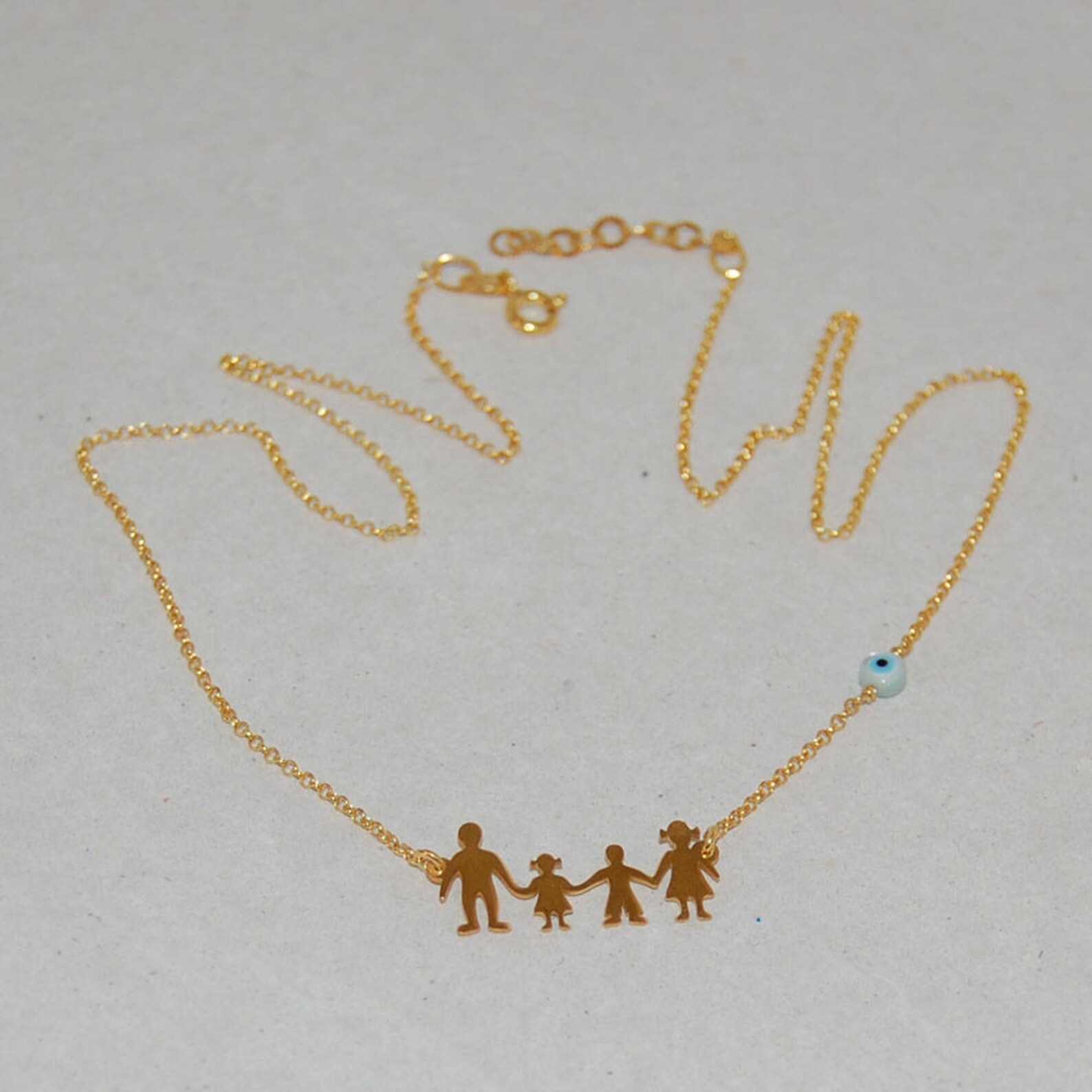 Family Necklace Boy and Girl Figure Necklace Mommy Necklace Etsy