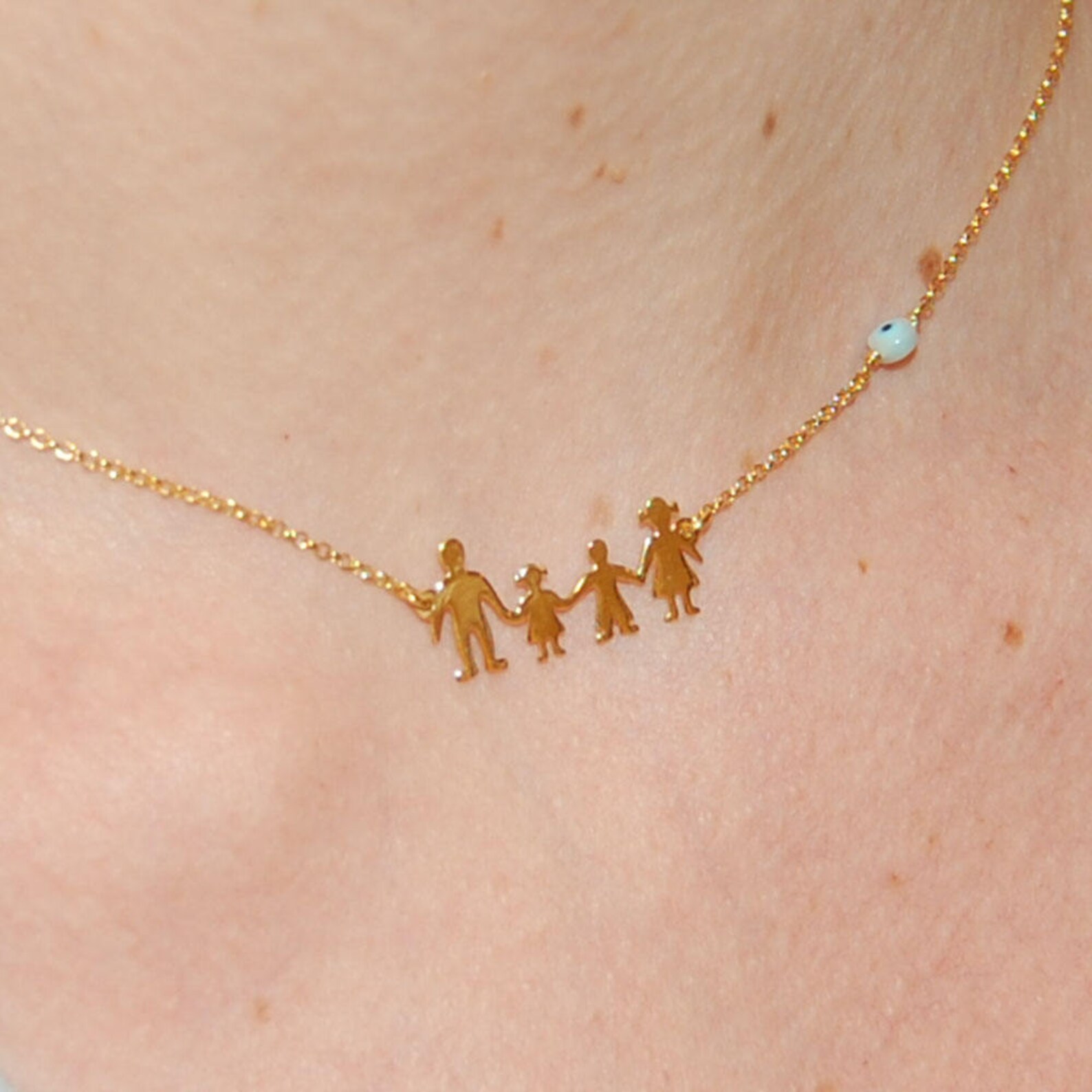 Family Necklace Boy and Girl Figure Necklace Mommy Necklace Etsy