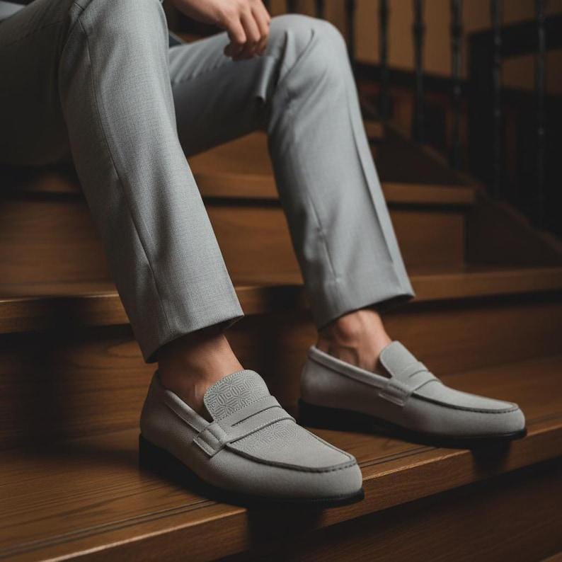 Light Gray Dress Shoes Men - Etsy