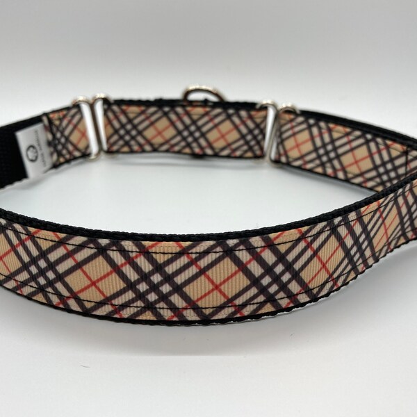 Tan Plaid Dog Collar Etsy