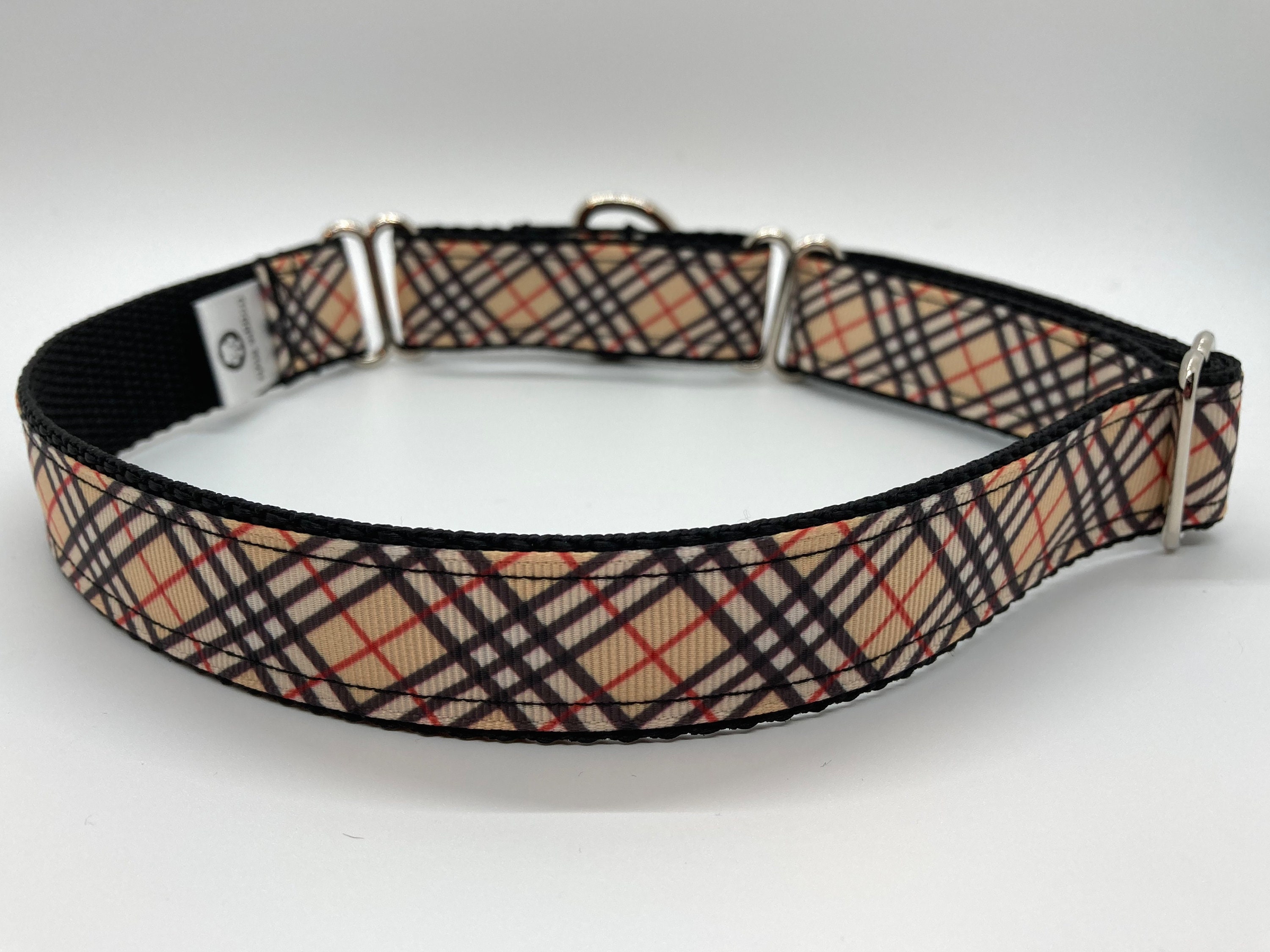 Burberry Small Vintage Check Dog Collar - Neutrals