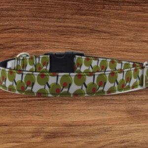 Martini Olives Dog Collar- Adjustable Dog Collar- Novelty Dog Collar