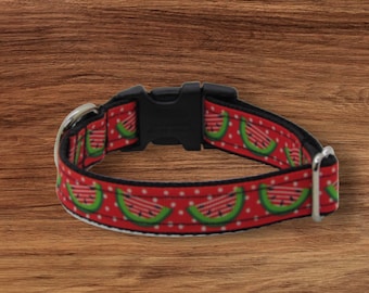 Watermelon Dog Collar: Adjustable Novelty Collar for Small Dogs