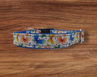Butterfly Print Dog Collar – Adjustable Novelty Collar