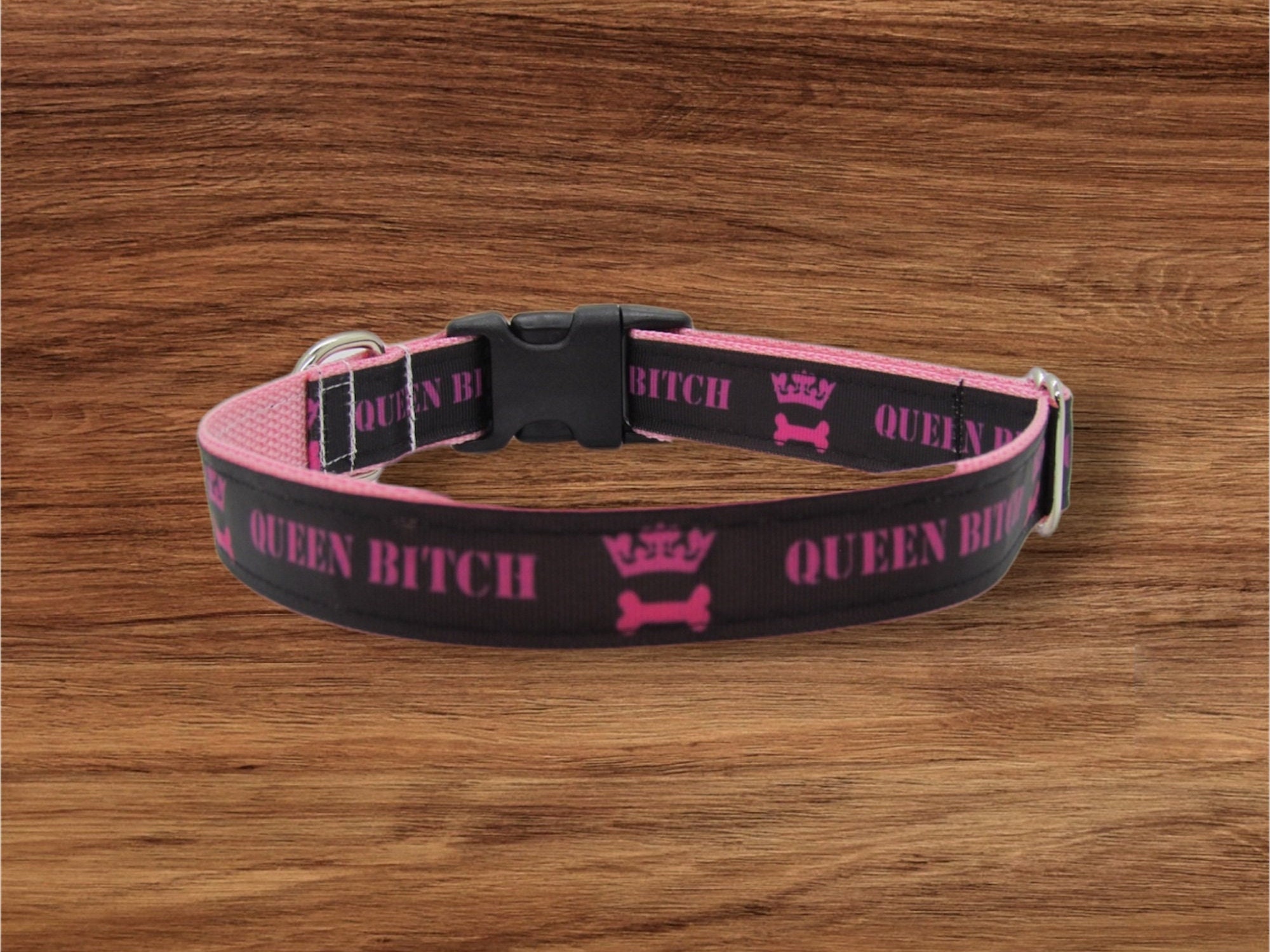 Queen Bh Custom Dog Collar Adjustable Dog Collar Novelty Dog Collar Etsy Canada