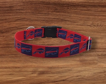 Buffalo Football (Banner) Custom Dog Collar- Adjustable Dog Collar- Sports Dog Collar