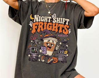 ER Halloween Comfort Colors® T-shirt, Night Shift Frights Medical Graphic Tee