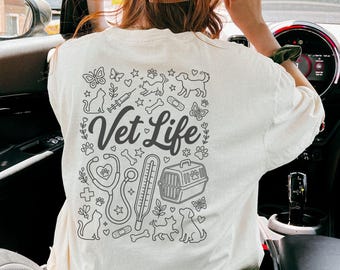 Veterinarian Shirt, Comfort Colors Vet Life Shirt, Vet Tech Tee, Animal Hospital Shirt, Vet Lover Gift, Veterinary Nurse Shirt, Pet Care Top