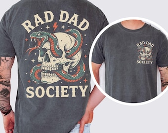 Rad Dad Society Shirt, Cool Dad Club Comfort Colors® Tee, First Fathers Day Gift, Retro Dad T-Shirt