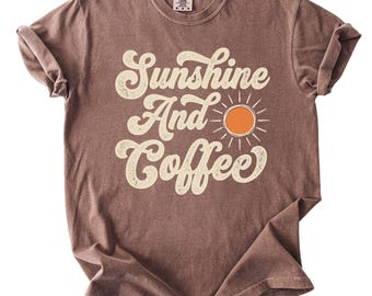Coffee Lover Shirt, Trendy Coffee T-shirt, Vintage Retro, Oversize, Women's, Mens, Unisex Comfort Colors