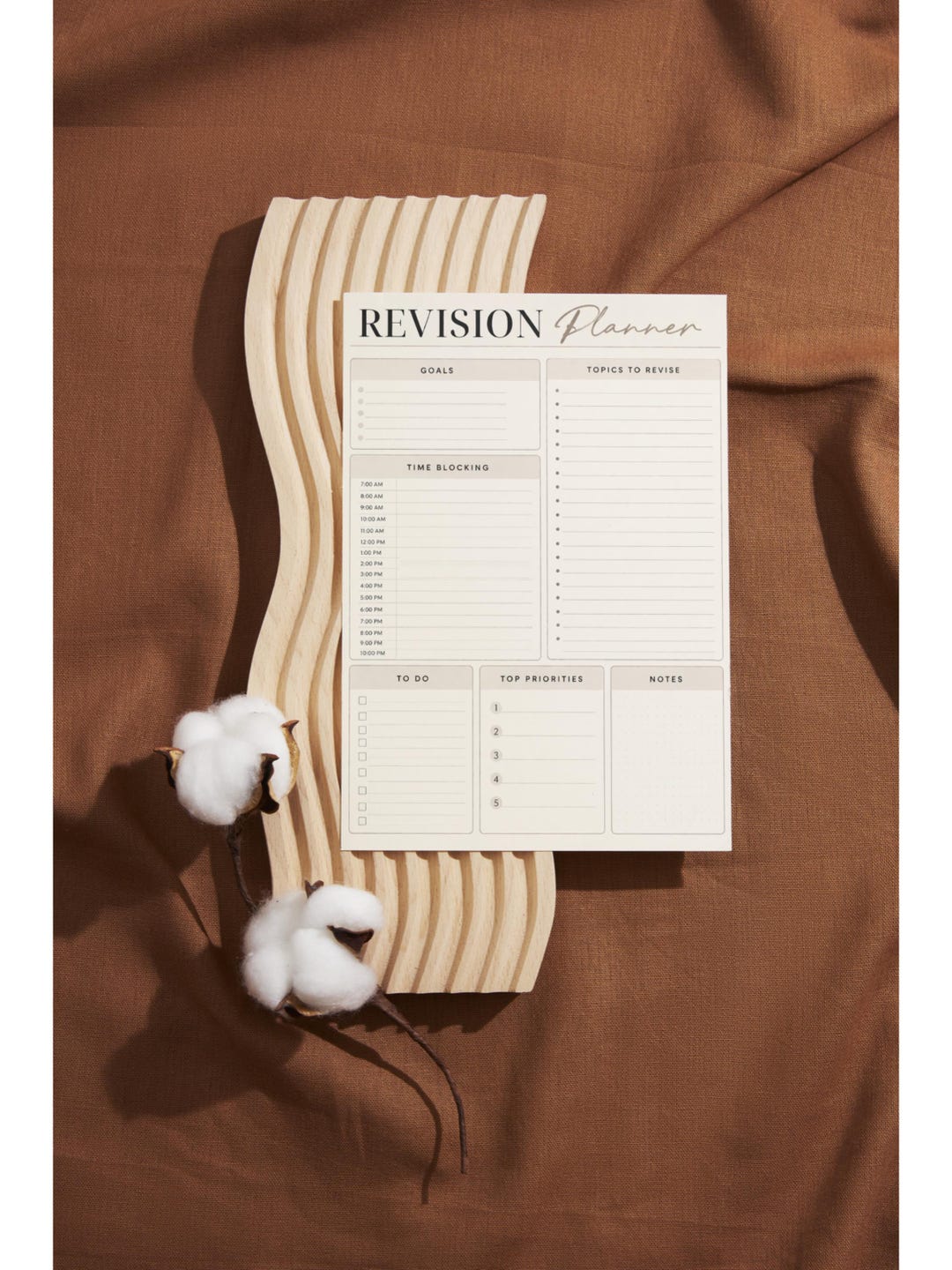 Minimalist Beige Revision Planner | Daily Study Schedule PDF (digital ...