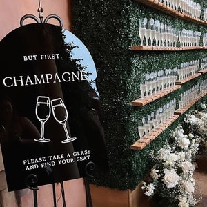 But first Champagne Arch Sign | Champagne Wall Arch Sign | Custom Arch Sign