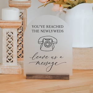 Phone Guestbook Acrylic Sign | Audio Guestbook Acrylic Sign