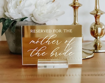 Reserved table sign | Acrylic Wedding Table Signs | Ceremony Wedding Signs - RS4