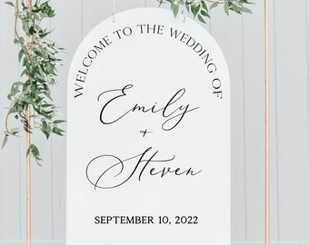 Modern Calligraphy Arch Welcome Sign | Modern Welcome Sign | Boho Wedding | Wedding Signage -WS39