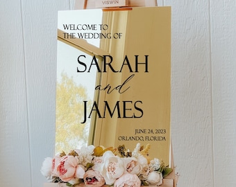 Wedding Welcome Acrylic Sign | Welcome to our wedding Sign | Custom Acrylic Signage - WS62