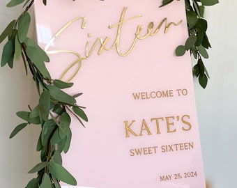 3D Sweet Sixteen Welcome Sign| Sixteen Welcome Sign | Welcome Sign