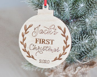 Baby's first Christmas ornament- first Christmas- personalized ornament- baby ornament