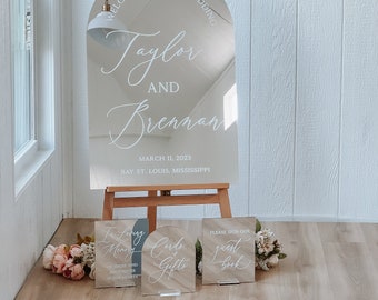 Mirror Acrylic Wedding Sign Package | Acrylic Sign Package | Customize yours!