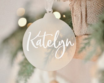 Name  Christmas Ornament | Acrylic Christmas ornament | Personalized Stocking Tag