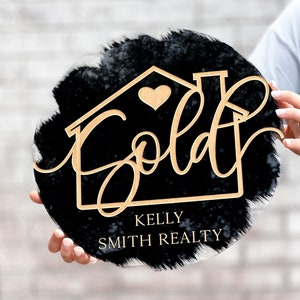 Personalized Sold Realtor Acrylic Sign | Closing Acrylic Sign