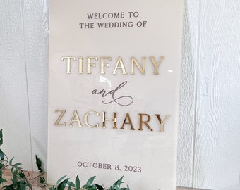 3D Welcome to the Wedding | Acrylic Welcome Sign | 3D Mirror Wedding Welcome Sign - WS73
