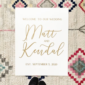 Personalized Acrylic Wedding Welcome Sign | Acrylic Welcome Sign | Personalized Welcome Sign | Modern Wedding Signs -WS26