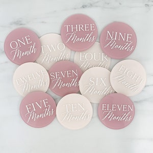 Engraved Baby Milestone Acrylic Signs | Custom Monthly Baby Signs | Baby Shower Gift | Monthly Picture Baby Photo