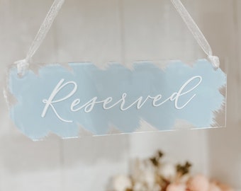 Reserved hanging table signs | Acrylic table signs | Reserved Signs