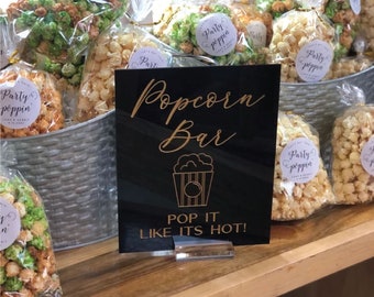 Popcorn bar acrylic sign | Painted Acrylic Sign, Custom Acrylic Sign-FB4