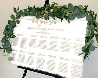 Acrylic Seating Chart, Find Your Seat, Acrylic Wedding Sign, Custom Seating Chart