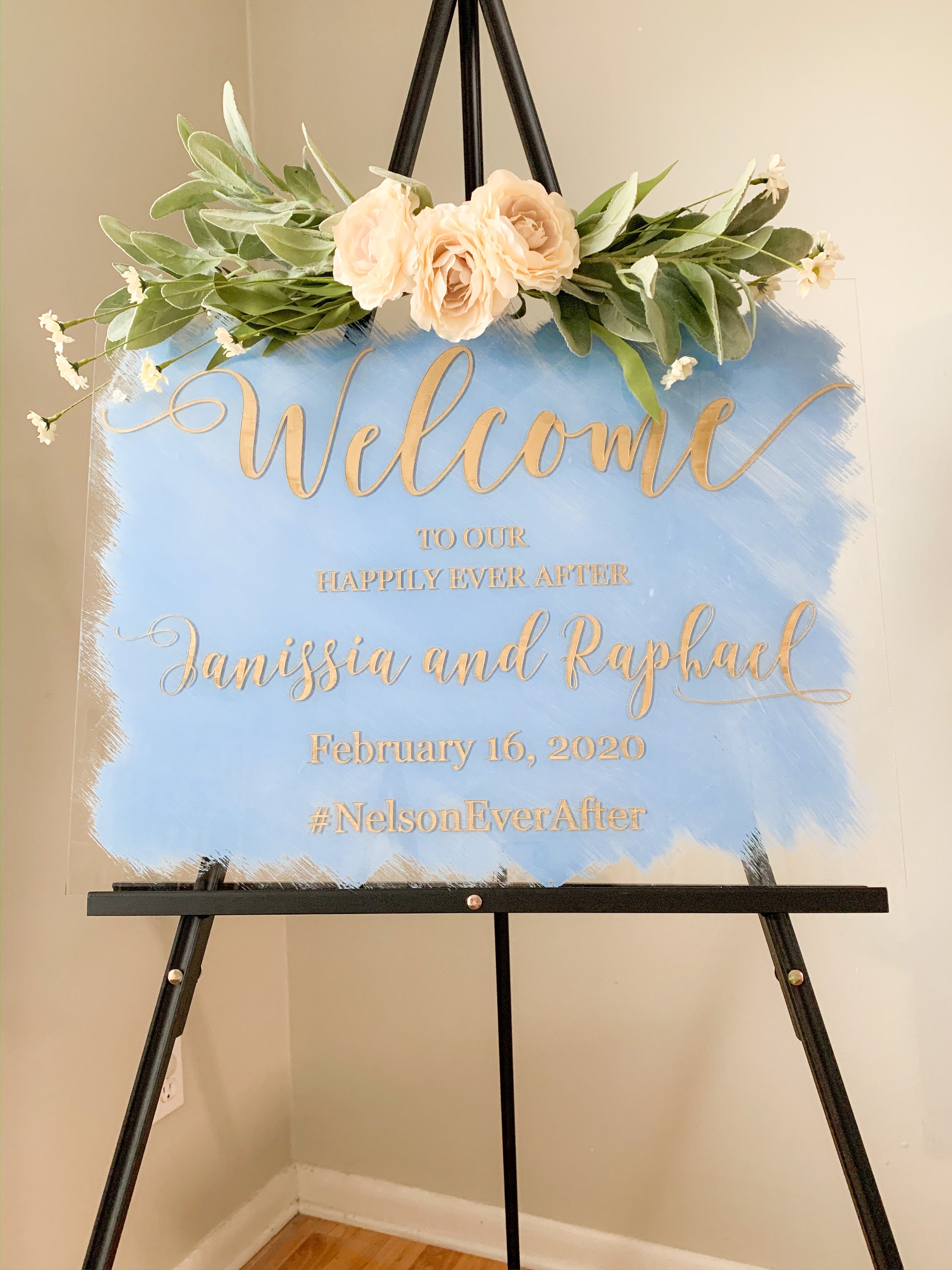 to our happily ever after wedding sign acrylic Etsy