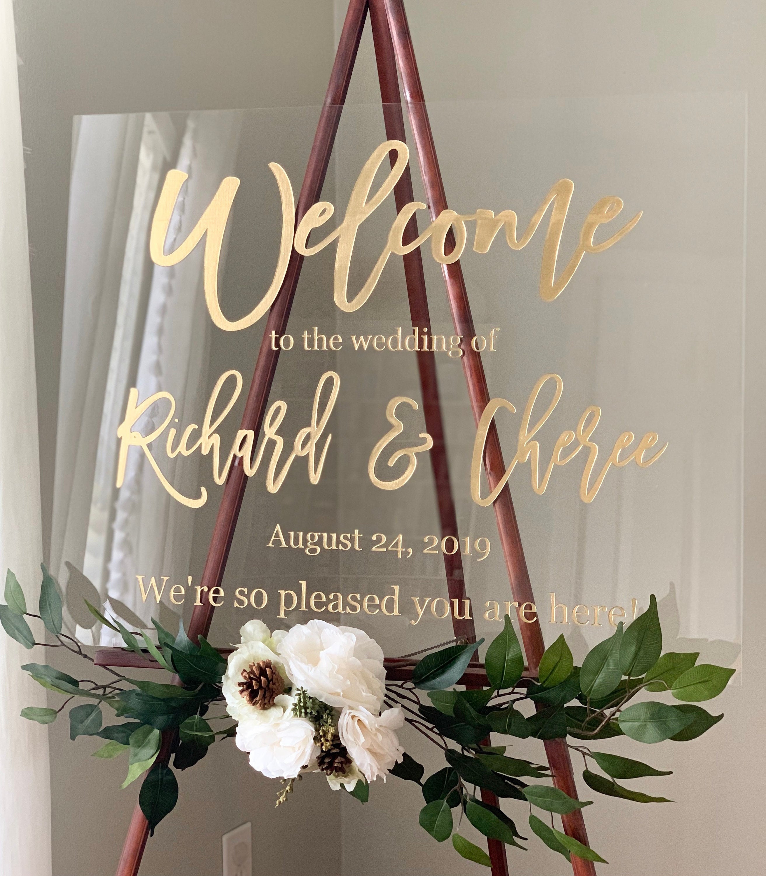 Custom Acrylic Wedding Sign