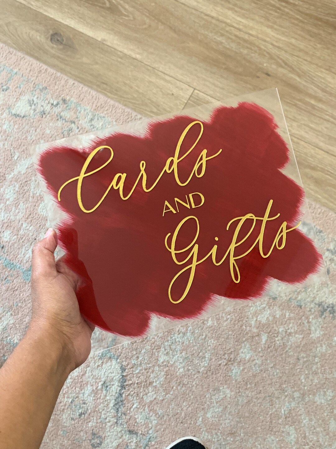 Cards & Gifts Acrylic Sign Painted Acrylic Sign, Custom Acrylic Sign