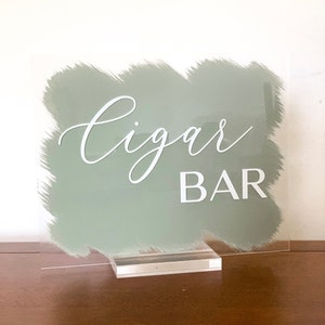 Cigar Bar Acrylic sign | Painted Acrylic Sign, Custom Acrylic Sign-FB5