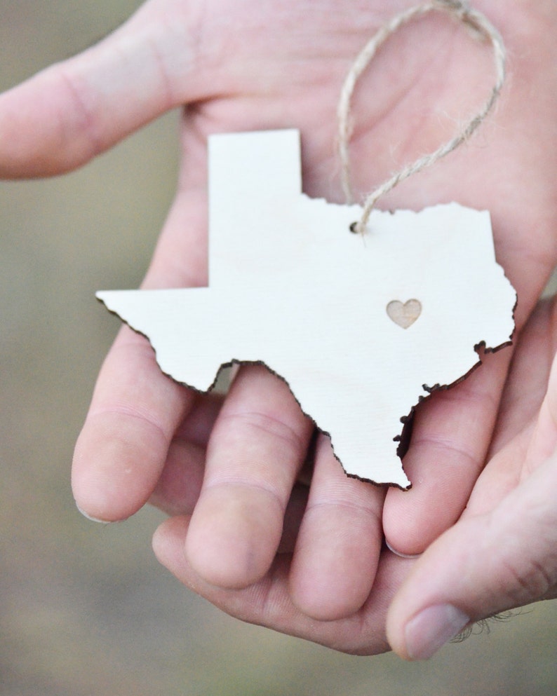 Texas ornament, Christmas state ornament, wedding favors, gift under 10 image 1