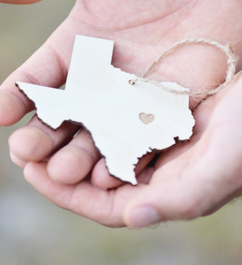Texas ornament, Christmas state ornament, wedding favors, gift under 10 image 2