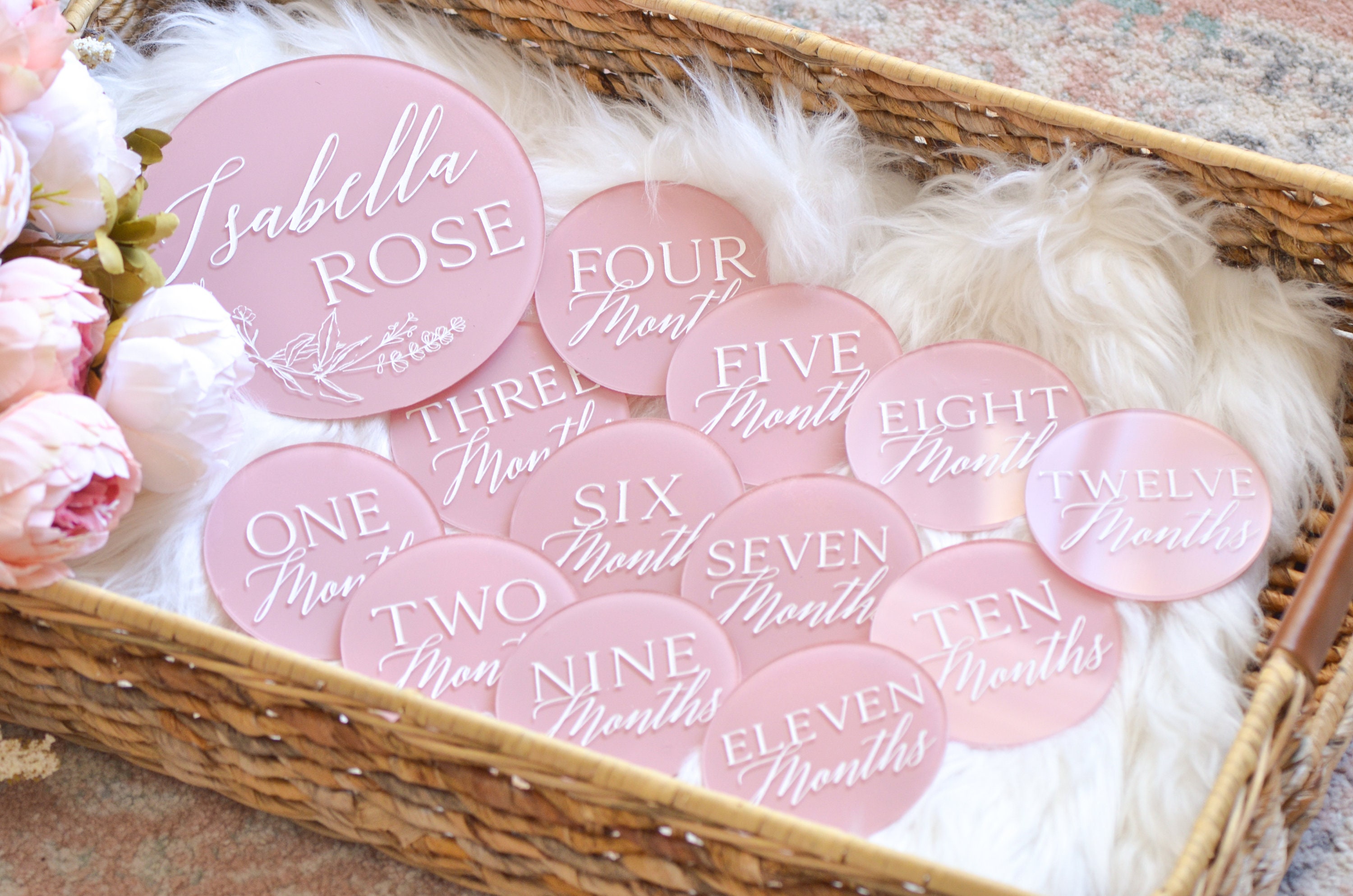 Baby Milestone Acrylic Markers | Custom Acrylic Baby Plaque | Acrylic…