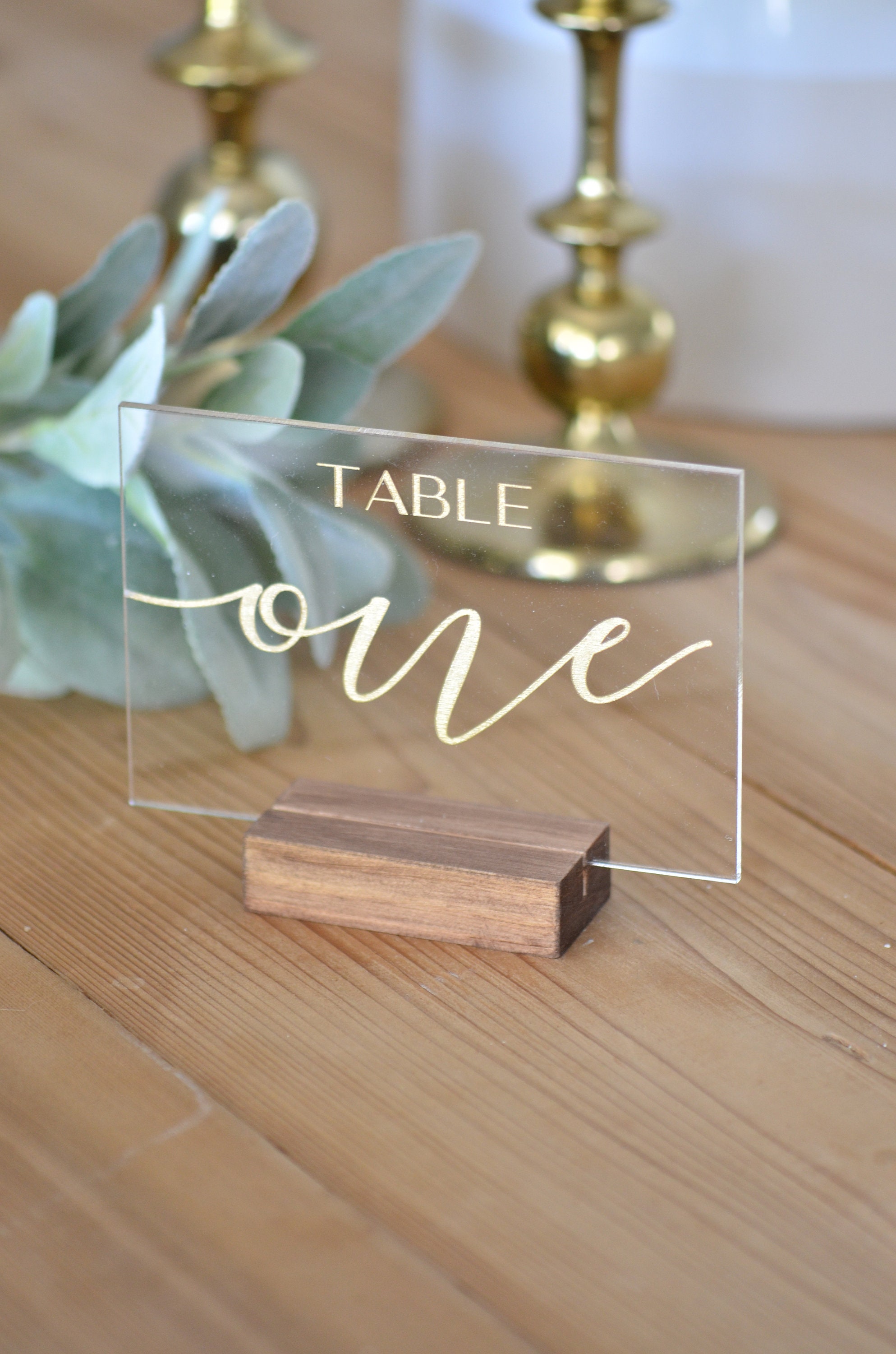 Calligraphy Table Sign Acrylic Modern Calligraphy Table Numbers, Wedding Acrylic Table Signs ...